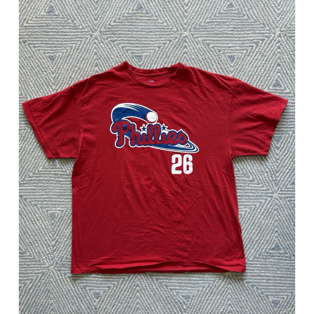 Philadelphia Phillies Chase‎ Utley Jersey T-Shirt - Red - XL